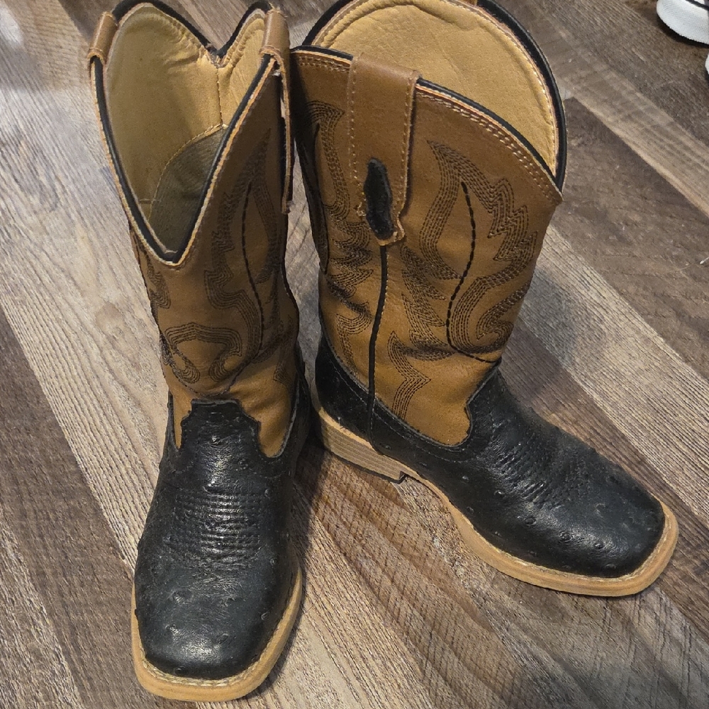 Kids Western Cowboy Boots - Black and Brown